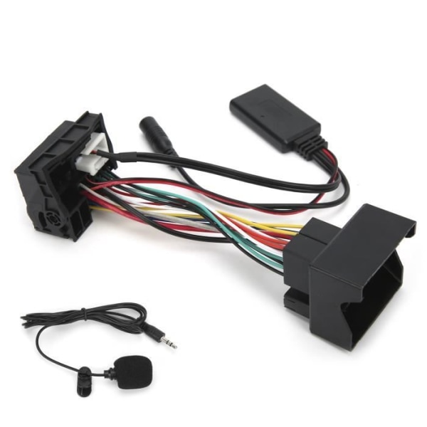 Bluetooth AUX-IN-kabel 12-stifts stereoljudadapter med mikrofon för Peugeot 207 307 407 308