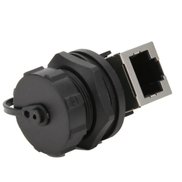 VBESTLIFE RJ45-kontakt 2 st RJ45-adapter RJ45-90° Post-board Dual Socket Utomhus vattentät Ethernet-koppling