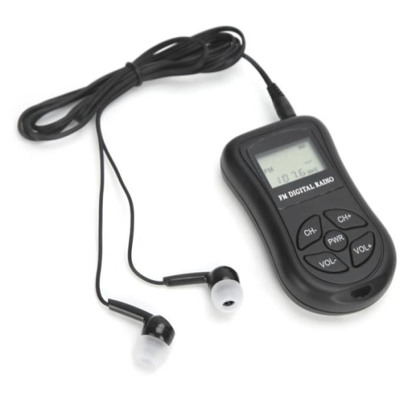 Bärbar radio KDKA-600 Professional Radio Mini Bärbar FM-stereomottagare LCD-skärm med hörlurar