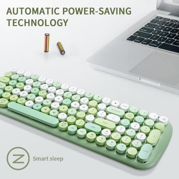 Multi-Device Tangentbord för Bluetooth 5.1 trådlöst tangentbord för Tablet Mobiltelefon Laptop (grön)-TIPS