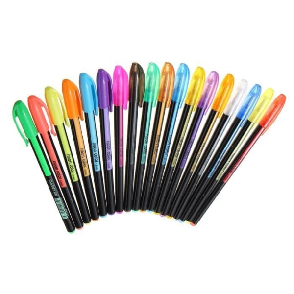 TEMPSA 18 färger glitterpenna 1 mm för bläckritning och målning
