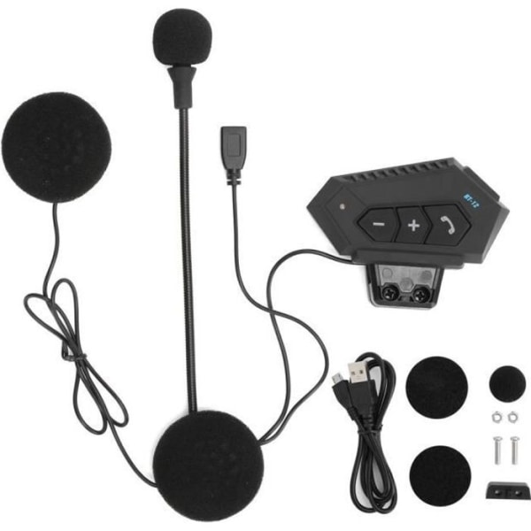 VBESTLIFE Bluetooth-hjälm Motorcykelhjälm Bluetooth-headset med trådlös samtalsbrusreducering Stereo Mic (BT12)