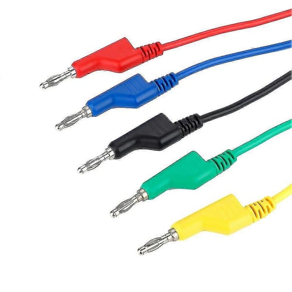 5st P1036 Högspännings dubbelhövdad 1m 4mm banankontaktkabel testkablar för multimeter