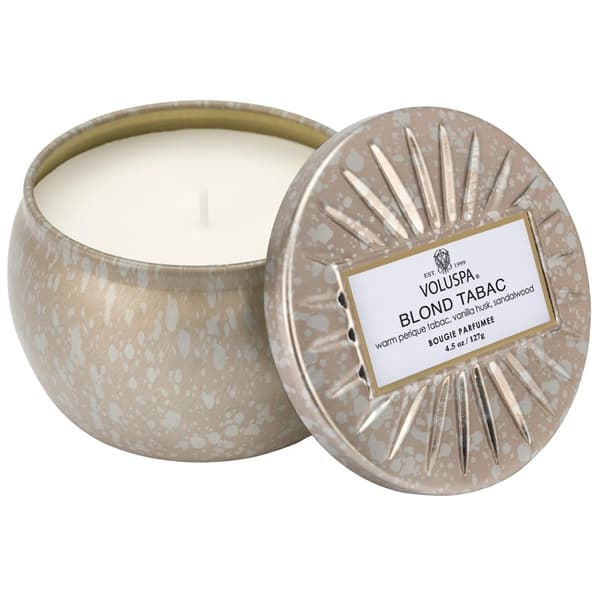 【2F】Voluspa Dekorativ Dåse Lys Blonde Tabac 127g Silver silver