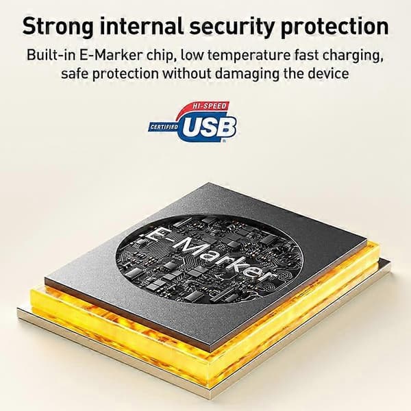 Momax Mag.Link Magnetisk 60W USB-C / Type-C til USB-C / Type-C Datakabel Gold DC61 60W 2m