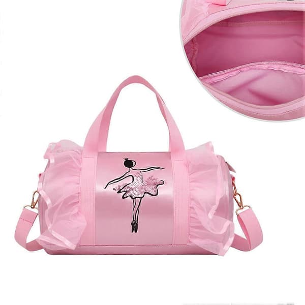 【2F】Barn Sling Bag Barn Småbarn Dansväska Flickor Crossbody Väska Dansväskor Små Flickor Rosa