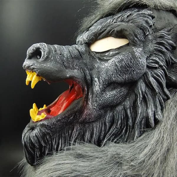 Varulv Halloween-maske, stor slem ulv, voksen helhode ulvemaske