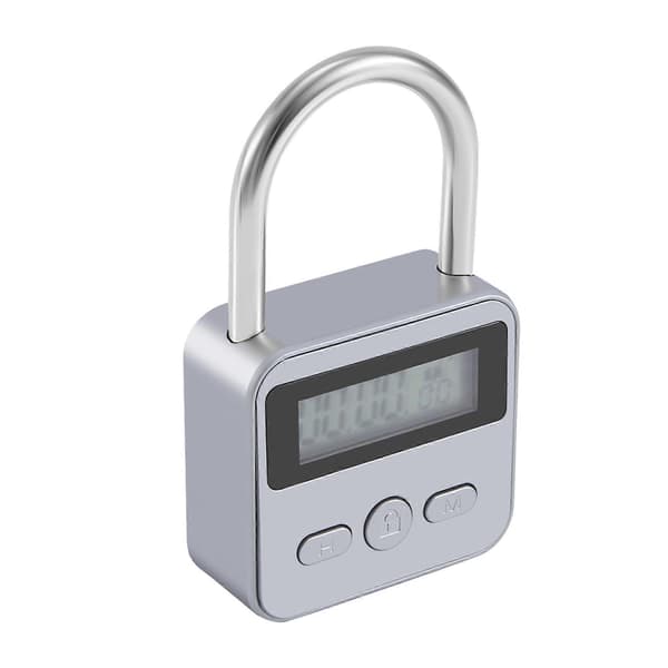 【2F】Metall Timerlås LCD-skjerm Multifunksjonell Elektronisk Tid 99 Timer Maks Tid USB Oppladbar Ti