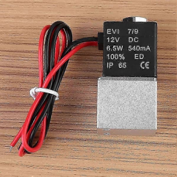 12V DC 1/8\" 2-vägs normalt stängd pneumatisk elektrisk magnetventil i aluminium