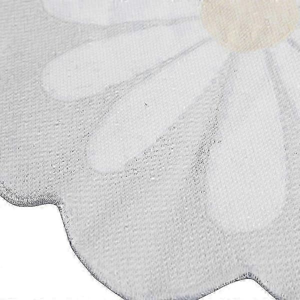 Søt badematte, blomsterteppe, vannabsorberende sklisikker matte 26s Black