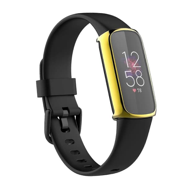 Sähköpinnoitettu TPU-kellonkehyssuoja Fitbit Luxe -kellolle Style E Other Smartwatch Model Gold