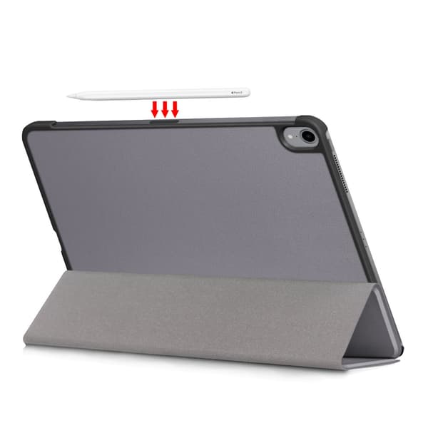 【2F】iPad Air 10.9 4. sukupolvi (2020) Kotelo Kolmiosainen Harmaa