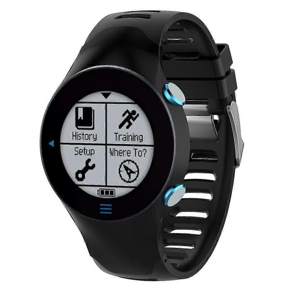 Silikoninen ranneke Garmin Forerunner 610 -kelloon Black