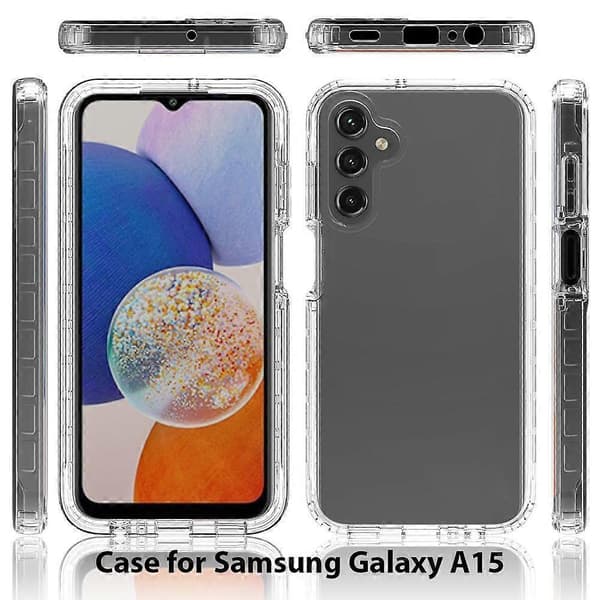 (Nytt) Støtsikkert klart gradient PC + TPU-telefondeksel For Samsung Galaxy A15 5G
