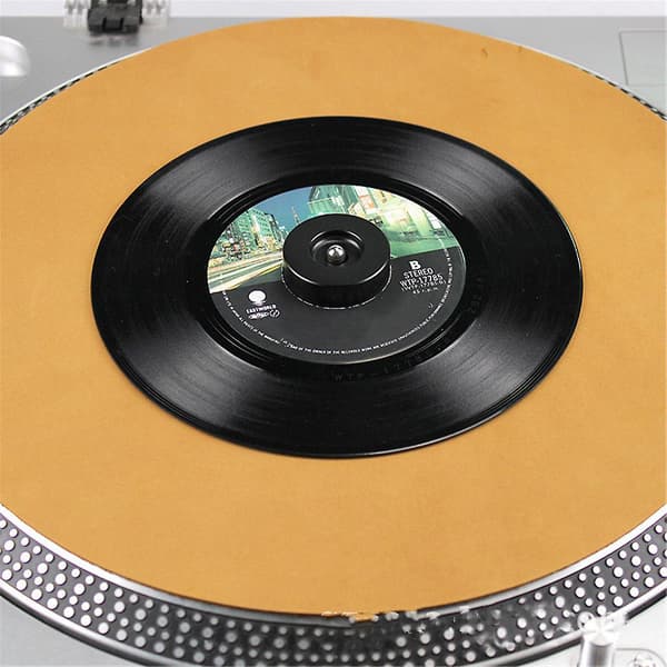 Platespilleradapter 45 RPM Sølv for 7\" Vinyl Technics SL1200 Aluminium Silver