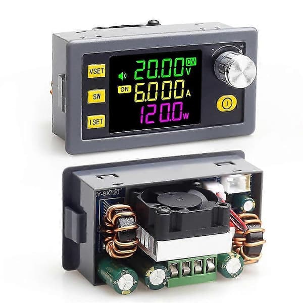 Strömomvandlare 6-36V till 0-36V, 120W Spänning DC Justerbar Strömmodul, med Display/DC Digital Kontroll Strömmodul