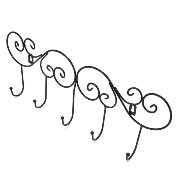 Wall Hanger with 5 Hooks Over Door for Towels, Clothes, Hats, Kitchen, Bathroom
