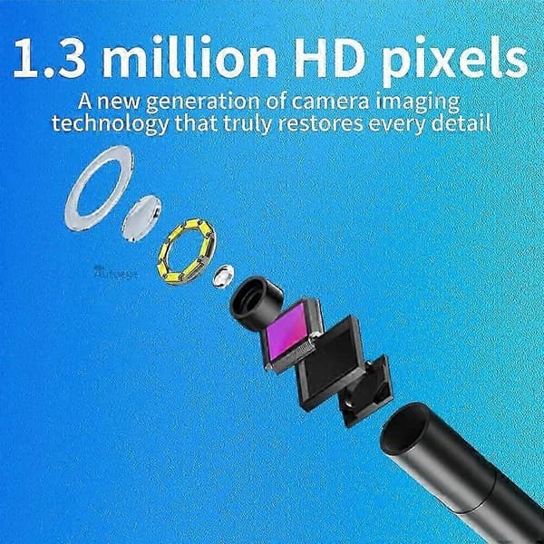 Endoskopkamera til iPhone APPLE 8MM Biler Endoskopisk Hard Line IP68 Vandtæt 8 LED Borescope Inspektion til iPhone til iOS—2f 3.5M