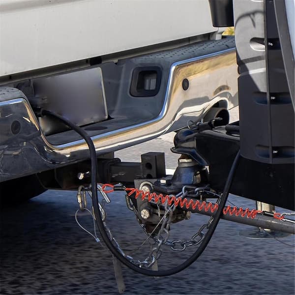 [2F]2st 6FT Breakaway Trailerkabel, Trailer Breakaway Säkerhetskabel Fjäder Dragkabel Spolkabel för Husbilar Husvagnar