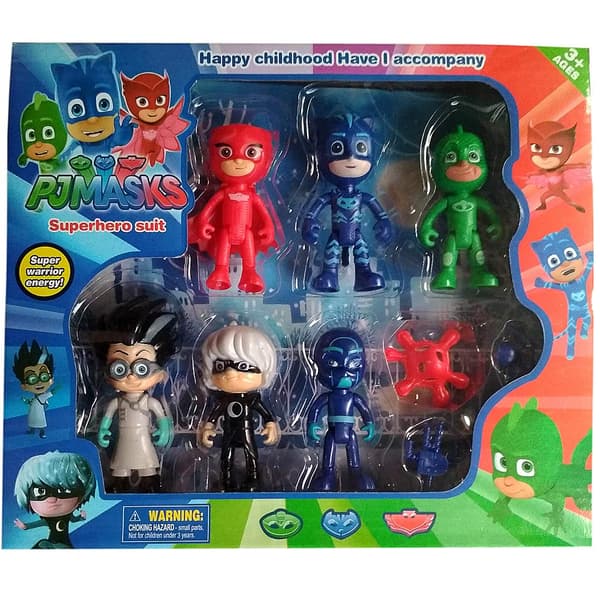 [2F]6-pack Pj Masks Catboy Cape -toimintahahmolelu lapsille, 60 kpl 60 pcs color