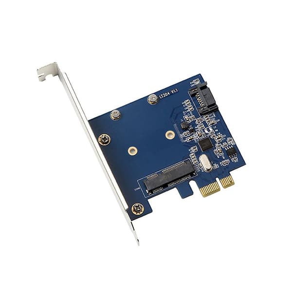 PCIe X1 til MSATA SSD + SATA3.0 utvidelseskort PCI for Express Mini SATA SSD-adapter