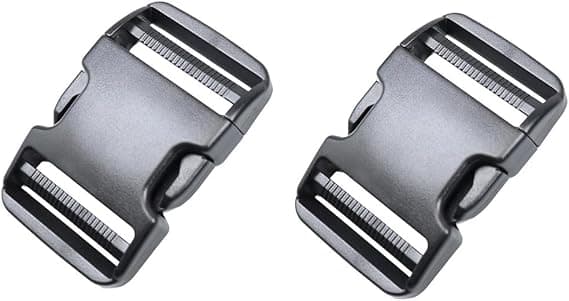 [2F]Dobbeltjustering Quick Release Spænder, 50mm, Kraftige Plastspænder, Erstatningsrygsækspænder, Justerbare Uden Syning, 2 Sæt
