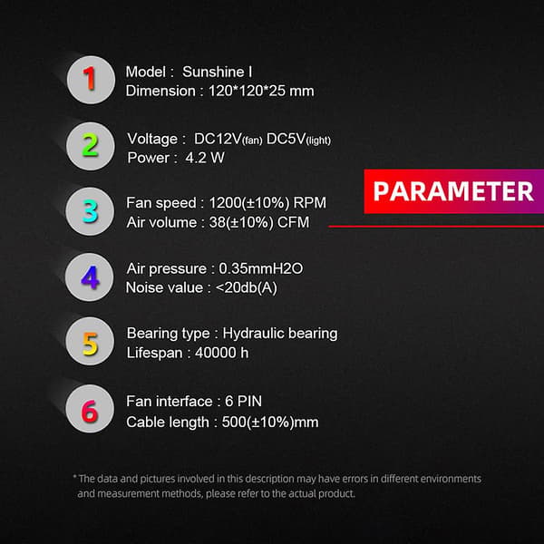 för Chassifläkt Kylare PC Luftkylningsfläktar 5