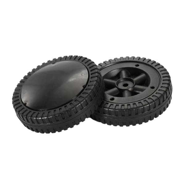 【2F】Pakke BBQ Grillhjul Glat Rullende Sort 6 Tommer Dæk til BBQ Griller Sort Black 15cmx4cm