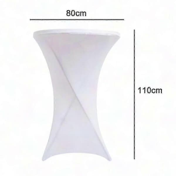 Rund duk i stretch-spandex, 4-veis elastisk tilpasset trekk for cocktailbord Purple