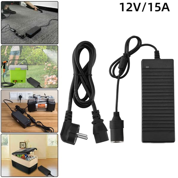 230V - 12V billader strømforsyning 180W 15A likeretter spenningsomformer DE