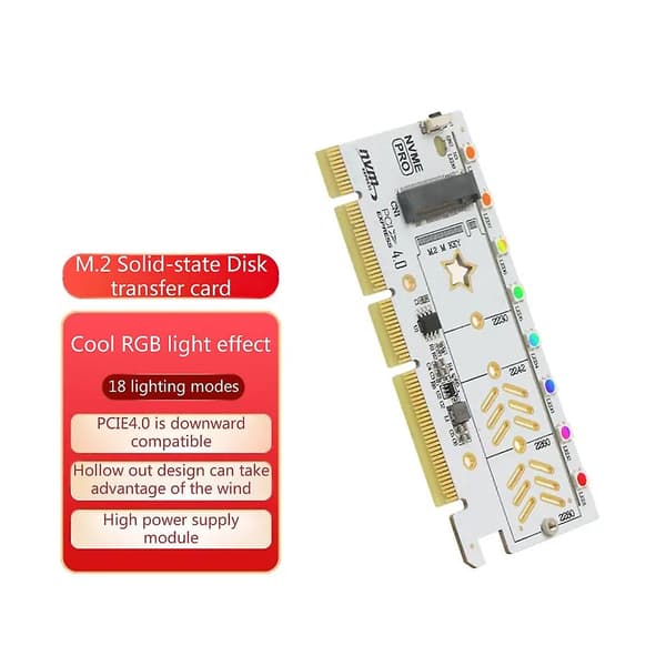 M.2 til PCIe-adapter PCIe 4.0 x16 NVMe SSD PCIe-adapter M.2 SSD-adapter for Win A