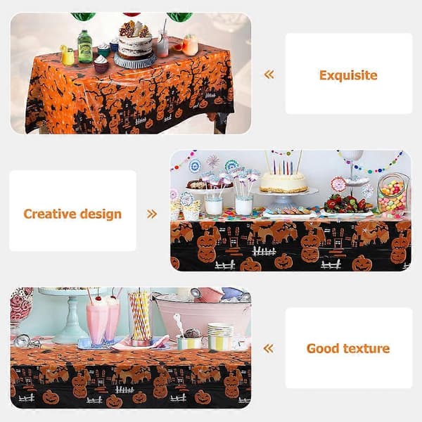 Halloween duk gresskar slott for dekor 2 stk festduk