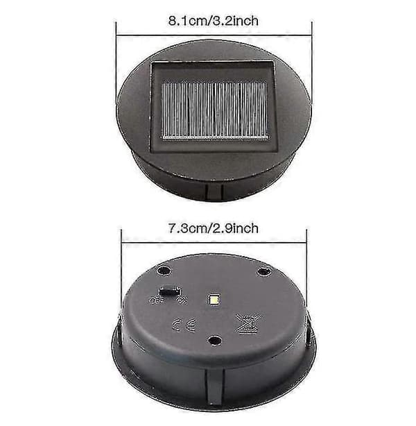 Reservdelar Solcellslampor med LED-lampor, Ersättningssolcellslampor, LED Solpanel Lyktlock för Utomhusbruk