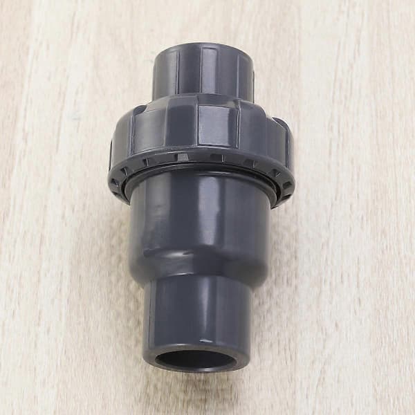 PVC Tilbakeslagsventil Kuleerstatning Dn15a Enveis Pumpe for Kobling
