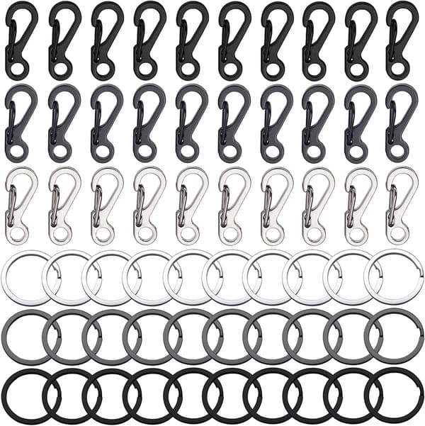 30 stk. Mini Karabinkrok Klips Karabinkroker Liten Karabinkrok Nøkkelring EDC