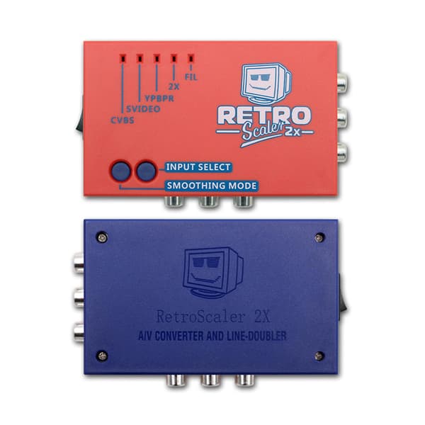 A/V til HDMI-kompatibel omformer og linjedobler for PS2-spillkonsoll rød/blå Blue