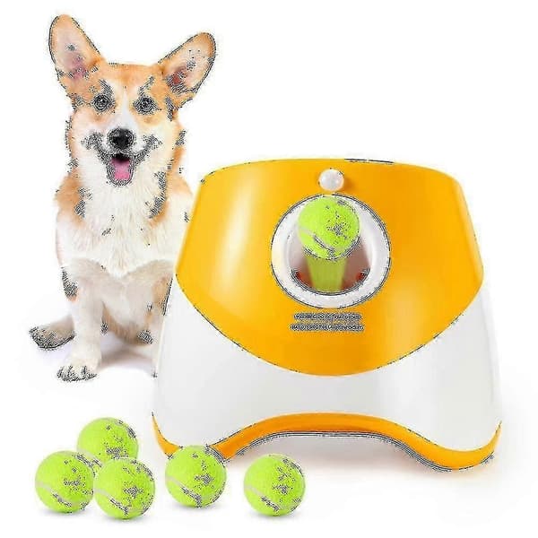 Automatisk boldkaster til hunde med 3/6/9 bolde - Holdbar boldkaster til små og mellemstore hunde 9 bolde 9 bolde 9 Balls Fluorescent