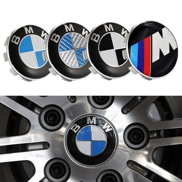 4-pak BMW Centerkapsler / Hjulkapsler Emblem 68mm Carbon