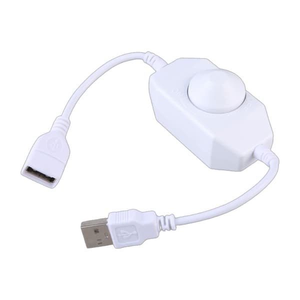 DC5V USB LED Dimmer Extension Cord Speed Control Switches Power Cable Controller Black 0.06