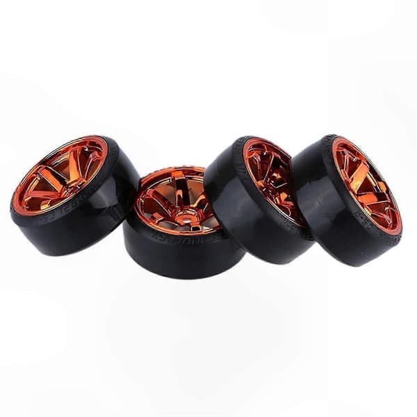 4-pack hållbara fälgar kompatibla med 1/10 skala RC driftbilar White