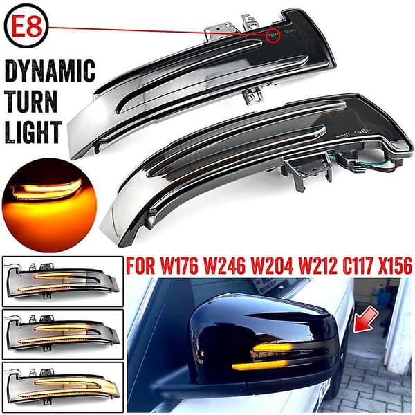[2F]Dynamiske LED-sidespejlsblinklys til W204 W176 W212 CLA CES GLA Cl