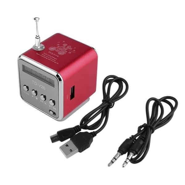 [2F]Bärbar Mini USB-högtalare MP3/4 Musikspelare Stöder SD TF-kort USB2.0 Stereo FM-radio