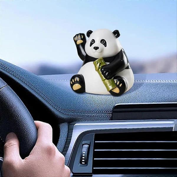 Solcelledrevne Dansende Leker Solcelle Panda Bjørn BobbleHead Samlefigurer