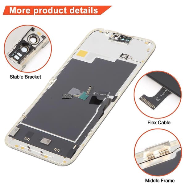 (Ny) For iPhone 15 Pro Max DD Myk OLED-skjerm Inte angivet