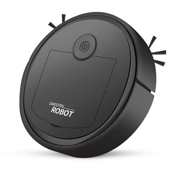[2F]Stille intelligent robotstøvsuger støvfri gulvrenser tæpperenser, sort