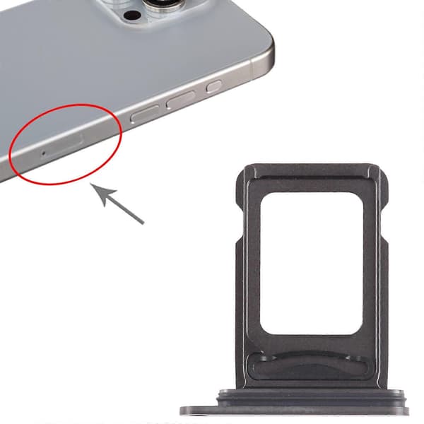 (Ny) For iPhone 15 Pro Max SIM + SIM-kortskuff (blå) Blue