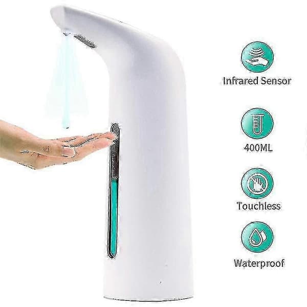 [2F]400 ml automatisk såpedispenser håndfri berøringsfri desinfeksjonsmiddel baderomsdispenser smart sensor væske