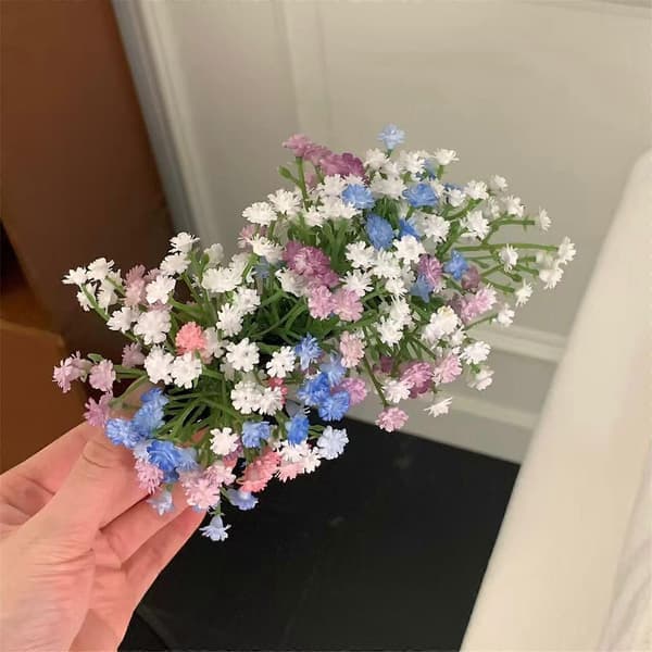 1 st eller 1 par realistisk blommig hårprydnad med metallbas för väskor, kläder, bröllop, bleknar inte, plastblommig 1 par 1 pair