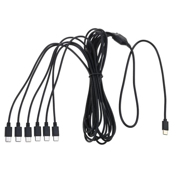 [2F]Type-C till Type-C Splitterkabel Universal 1 till 6 USB C Laddningskabel för Telefon