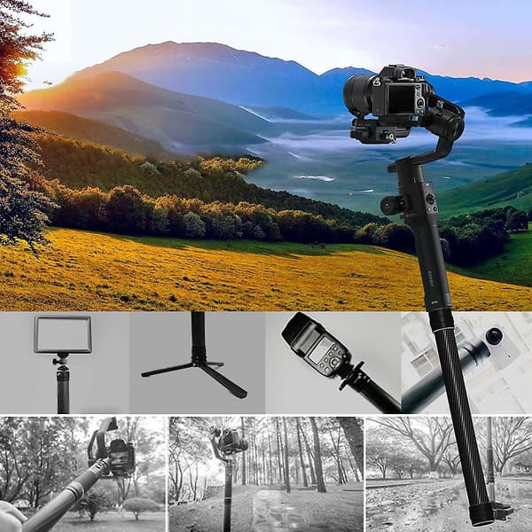 35 cm kolfiberstång handhållen förlängningsstång för D-JI Ronin-S Gimbal Stabilisator